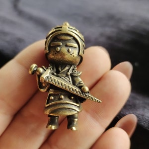 Solid brass samurai decoration, all copper small ornaments