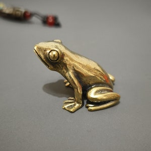 Pure Copper frog Sculpture/Home Desktop Art Decoration