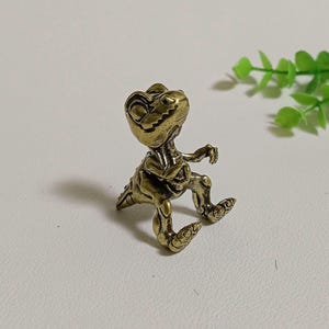 真鍮製恐竜の赤ちゃん像/自宅学習用デスクトップ装飾工芸品ミニ装飾品