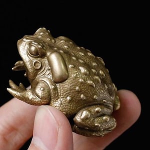 Pure brass solid toad frog trinkets children&#39;s toys creative gifts for men and women