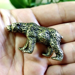 Get 2pcs Brass Mini Bear Decorations Cute Bear Tea Pet Home Office Bedroom Study Room Desktop Decorations