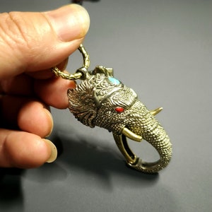 Cupronickel Ganesha Keychain Car Key Pendant