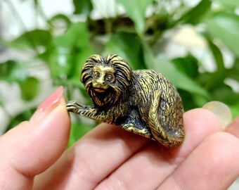 Brass domineering lion ornaments office study tea pet desktop decoration