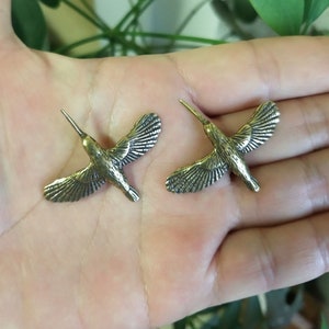 2pcs Handmade Brass Bird Animal Tea Pet Sculpture/Home/Study/Desk Miniature Carving Ornament