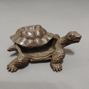 レトロな純銅動物亀ティーペットカートリッジ飾り/背面は開くことができます