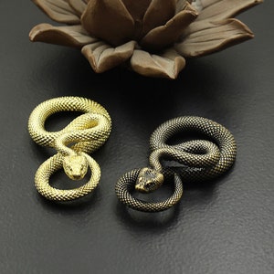 Obtenez 2 breloques porte-clés serpent en laiton fait main/porte-clés voiture bricolage/breloque sac à dos
