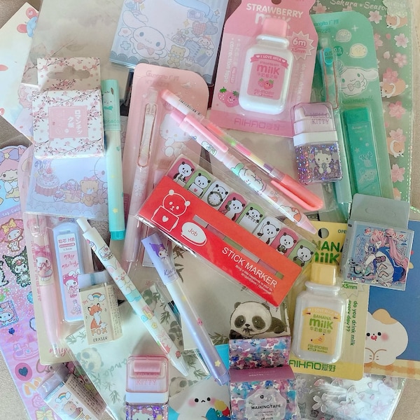 Kawaii Stationery Scoops | Lucky Dip | Kawaii Mystery Box | Cute Stationery | School Supplies | Stationery Lovers | Sanrio | Anime | Ghibli