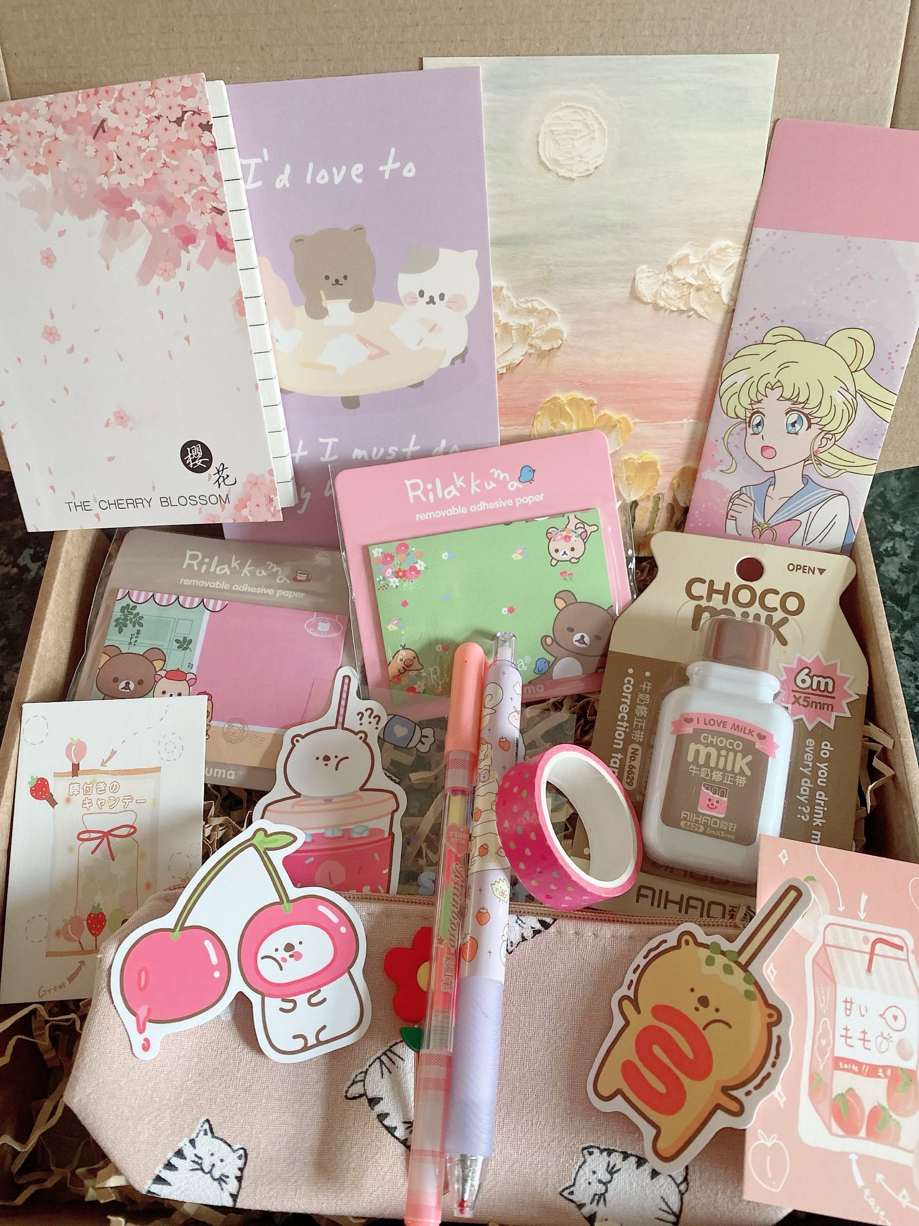 Kawaii Stationery Box Stationery Gift Set Kawaii Mystery Box Harajuku Cute Stationery Set School