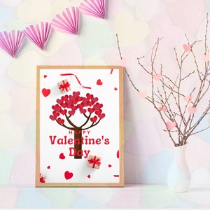 Gelukkige Valentijnsdag kaart | Romantische cadeaubon voor geliefden | Ter ere van de aangepaste kaart van de cadeaubon | Digitale download koppelrelatiekaart
