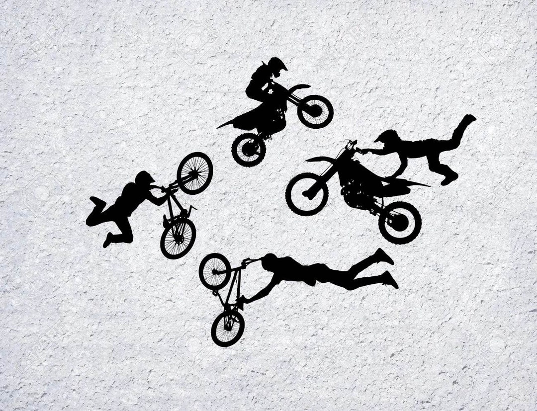 SVG Four Designs For Cycling And Motorcycle Stunts Mountain Bike Svg svg-four-designs-for-cycling-and-motorcycle-stunts-mountain-bike-svg