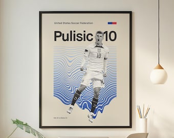 Christian Pulisic Poster - Captain America’s Moment - World Cup Ready Print - Team USA Soccer Artwork