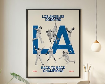 LA Dodgers Game-7 Players Tribute Poster - Ohtani Yamamoto Smith Rojas Betts Kike Pages - Dodgers Wall Art Frame