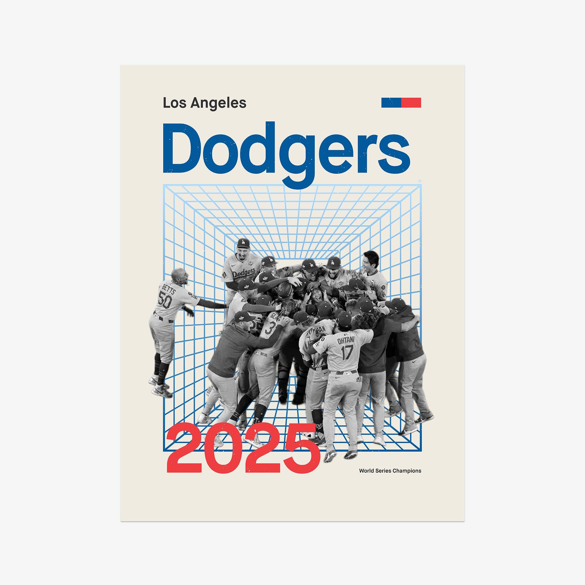 Miguel Rojas Retro Poster - LA Dodgers 2025 World Series Champions