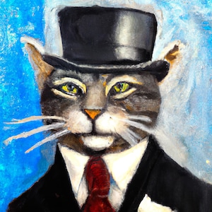 Cat with Top Hat - High Class