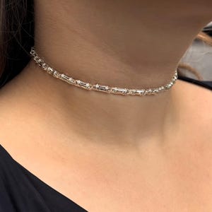 Solid Silver Choker Necklace • Handmade 925 Sterling Silver Choker • Silver Necklace • Boho Jewelry • Silver Choker Necklace For Women •