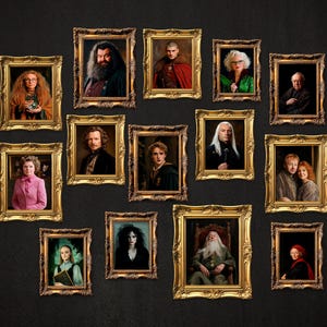 Wizard Portrait Gallery Wall Art Prints: Magical Home Decor (Digital Download)