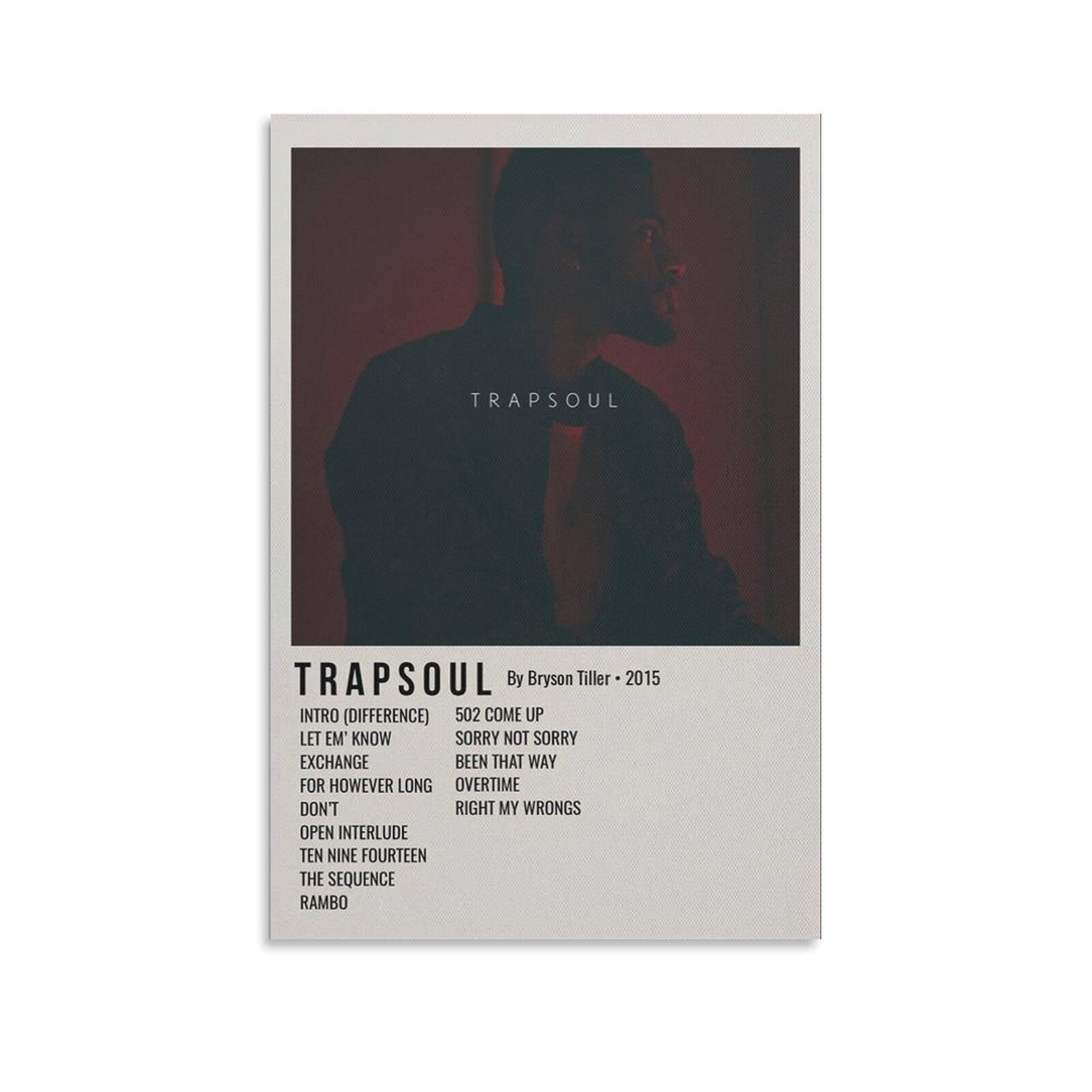 Bryson Tillertrapsoul Music Album Cover Poster Canvas Art Etsy