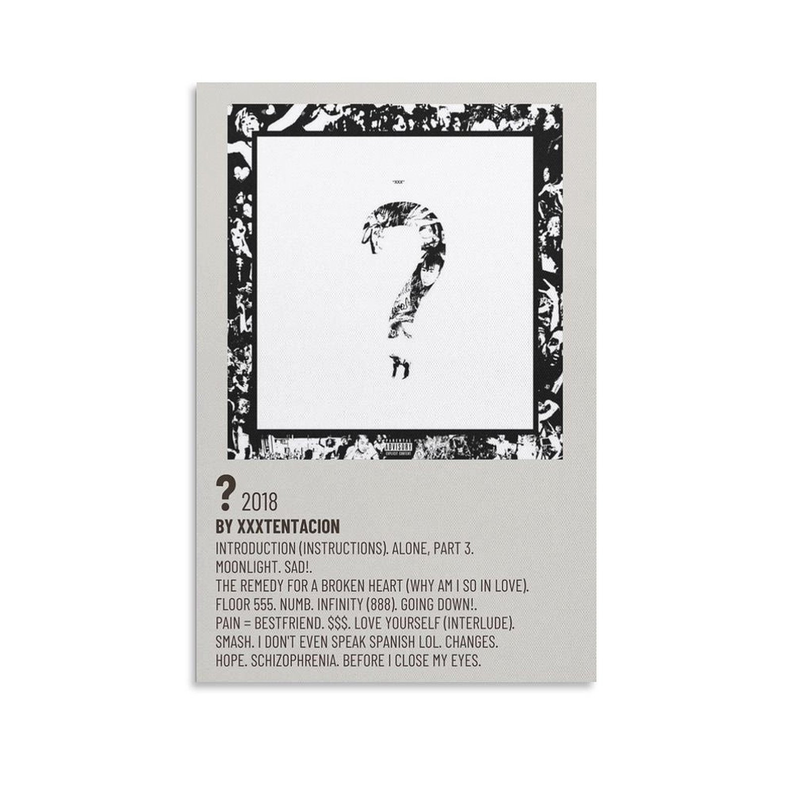 2018 by Xxxtentacion Music Album Cover Poster Canvas Art - Etsy
