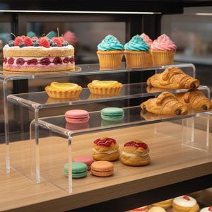 Set di supporti per espositori in acrilico: supporti a U in plexiglass trasparente per esporre i prodotti