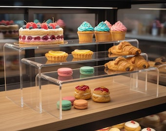 Acrylic Display Riser Set: Clear Plexiglass U-Stands for Product Showcase