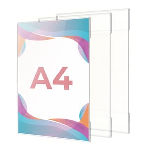 Plexiglass Display Stand Set A4 (3 Pieces) | Elegant Acrylic Holder for Restaurant, Store, Reception & Office