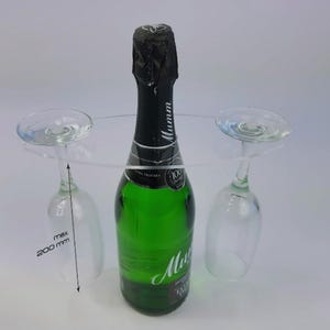 Champagnerglas-Halter aus transparentem Plexiglas – Eleganter Acrylständer für Events & Hochzeiten