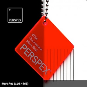 Placas acrílicas fluorescentes – Perspex – Formato de papel – 3 mm rígido