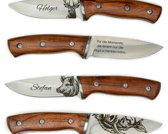 Graviertes Jagdmesser | Geschenk für Jäger | Personalisierte Männergeschenke | Vatertagsgeschenk Papa | Einladung zur Jagd