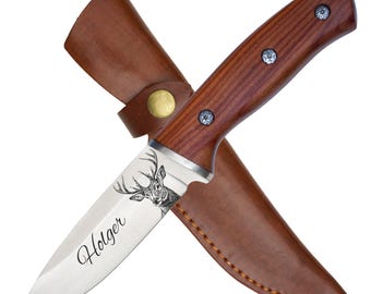 Jagdmesser mit Gravur | Geschenke für Jäger | personalisiertes Geschenke für Männer | Weihnachten Geburtstag Vatertag | Jagdschein Jubiläum