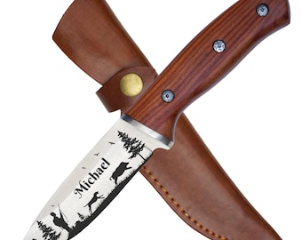 Gift for Hunters | Personalized Hunting Knife | Knife with Engraving | Birthday Gift Dad Grandpa | Christmas Father's Day Easter