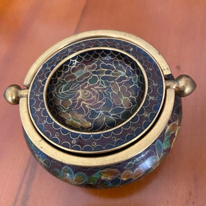 Chinese cloisonné ashtray