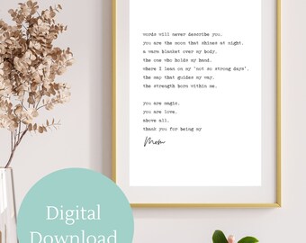Gedicht für Mama, Muttertagsgedicht, Muttertagsgeschenk, Geschenk für Mama, Gedicht-Download, Mama Originalgeschenk, Mamageschenk, Muttergeschenk, Muttergedicht