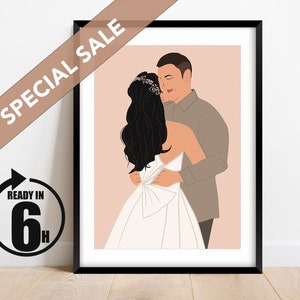 Custom Portrait, Personalized Gift, Faceless Digital Art, Cartoon Photo, Father's Day, Friends Family Girlfriend Personal Print, ASAP