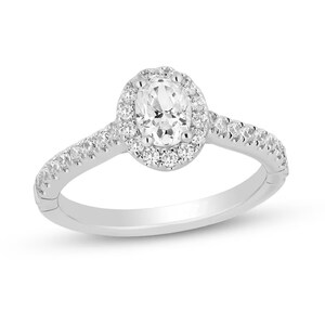 Enchanted Disney Aladdin 30th Anniversary Oval Diamond Frame Engagement Ring in 14K Two-Tone Gold & Sterling Silver Propose Ring Fancy Ring