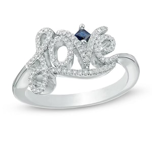 Vera Wang Love Collection 1/5 CT Diamond &quot;Love&quot; Ring in 14K White Gold Valentine Ring Propose Ring Darling Ring Lovely Romantic Ring