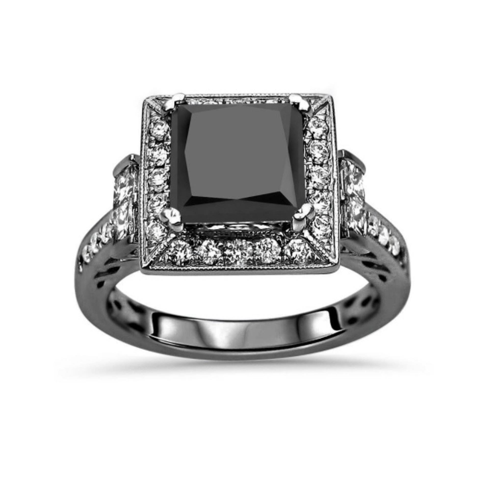 Enchanted Disney Villains Evil Queen Black Diamond Engagement Ring Stunning Disney Maleficent Ring Wedding Anniversary Ring Beautiful Ring
