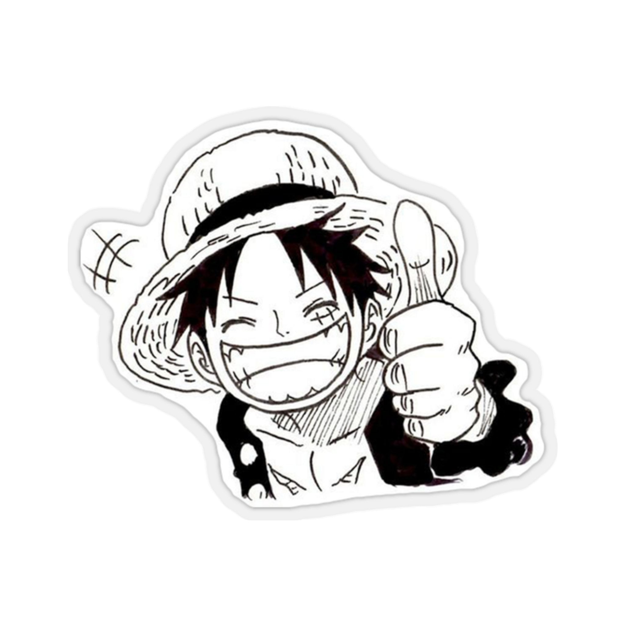 Custom One Piece Anime - Luffy Sticker By Mounir-art - Artistshot