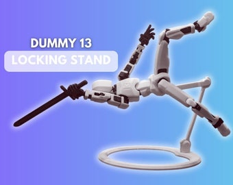 Dummy 13 låsbart stativ - 3D STL-fil för 3D-utskrift | Modellstativ STL för utskriftsmall, digital fil, gör-det-själv-modellhållare