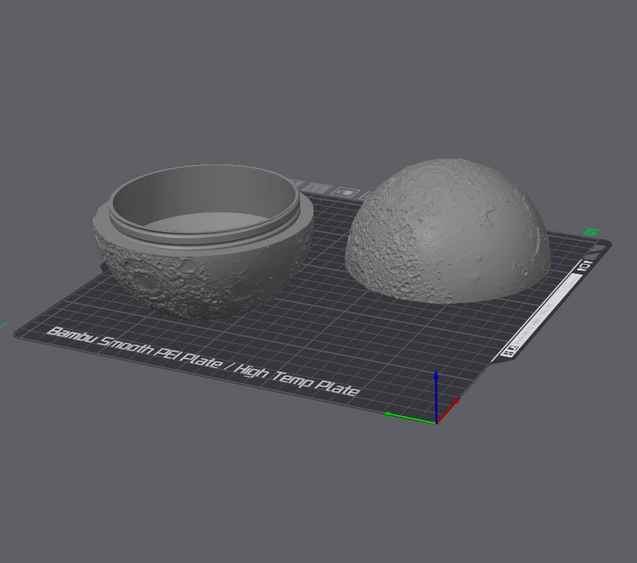 Moon Box Model Moon Box - 3D STL File for 3D Printing - Digital Download - Storage Box ...