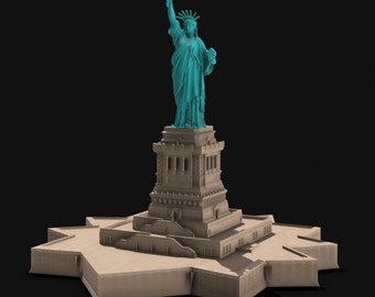 Statue Of Liberty / 1:1000 Scale - 3D STL File | Statue of Liberty | 3D printing file | New York City | Big Apple | Statue | Home office decoration