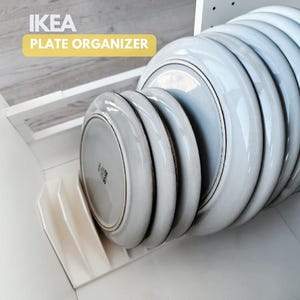 Archivo STL de portaplatos de IKEA: organizador de 12 platos Gladelig para armario de secciones: solución para ahorrar espacio en la cocina que se puede imprimir en 3D