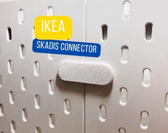 Archivo 3D STL: Elemento de conexión para IKEA Skadis | Organización de bricolaje | Soporte, adaptador, accesorios | Perfecto para taller y oficina en casa