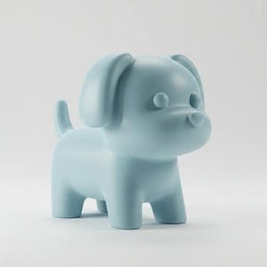 Minimalistische Süße Hundefigur - 3D STL Datei - Moderne Tierfigur, Haustier Deko, 3D Drucker, Schnell Druckbar, Niedliche Tierstatue