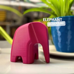 File STL 3D di scultura di elefante per la stampa 3D | Scarica digitale | Modello di statua di elefante | Decorazioni fai da te | Idee regalo | Progetti di arte e artigianato
