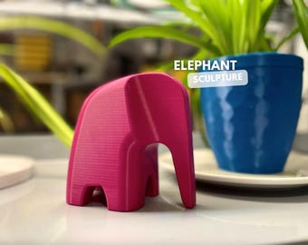 Elephant Sculpture 3D STL File for 3D Printing | Digital Download | Elephant Statue Model | DIY Decor | Gift Ideas | Art & Craft Projects
