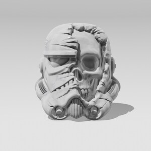 STAR WARS Death Stormtrooper Helmet Skull - 3D STL-bestand voor 3D-printen - Digitale download Sci-Fi Collectible - 3D-afdrukbaar model - Fan Art