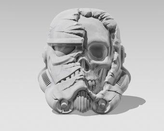 STAR WARS Death Stormtrooper Helmet Skull - 3D STL file for 3D printing - Digital Download Sci-Fi Collectible - 3D Printable Model - Fan Art