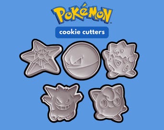 Pokemon Cookie Cutter Set – Perfect for Christmas Cookies | 3D STL File for Download | Popular Pokemon Figures for Christmas