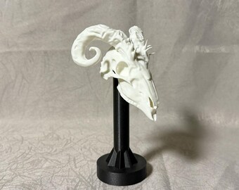 Skull of the Mystical Ram - 3D STL file | Fantasy Ram Skull, Gothic Decoration, Dark Art, 3D Model, Resin Print, Digital Download