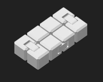 Infinity Cube 3D printing template – STL file for download - Puzzle Cube 3D model, fidget toy, 3D printable, Infinity Puzzle STL Download